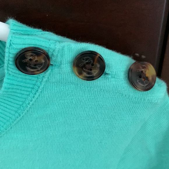 J.Crew tortoise shell button shoulder top - Picture 6 of 9